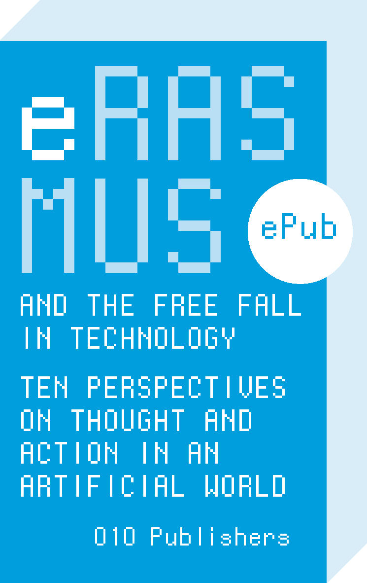 Cover English edition, epub, 'Erasmus and the free fall in technology'